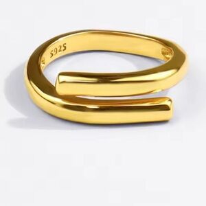 Anthropologie Gold-Tone Open Band Ring